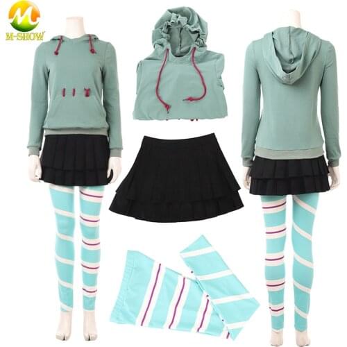 2018 New Ralph Breaks the Internet Wreck-It Ralph 2 Vanellope von Schweetz Cosplay Costume Halloween Costumes For Women