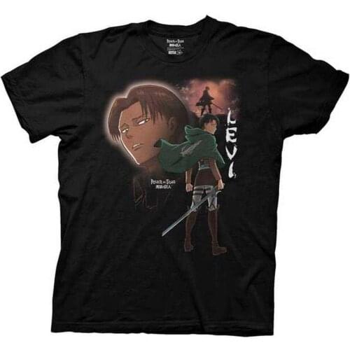 2019 New Mens Attack on Titan Cool Mens Black T-Shirt Tee Shirts