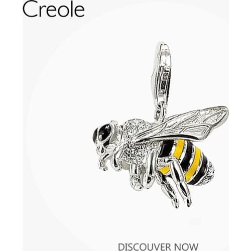 Charm Pendant Bumblebee Bee,2018 Fashion Jewelry Trendy Real Authentic 925 Sterling Silver Gift For Women Men Fit Bracelet