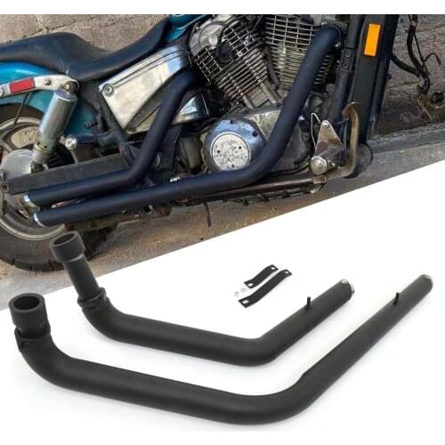 For Honda VT1100 SHADOW 1100 ACE Aero Spirit VT1100C VT1100C2 VT1100T Tour Full Exhaust System Pipe Drag Pipes Silencer Mufflers