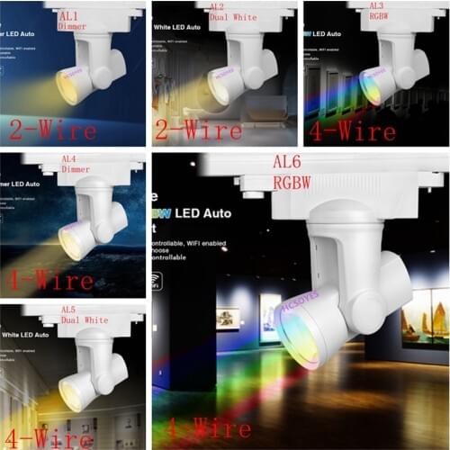 MIBOXER Alpha lite AL1 AL2 AL3 AL4 AL5 AL6 25W 2-Wire 4-Wire Dimmer Dual White RGBW Tracklight 2.4G Wireless 99-Zone Remote