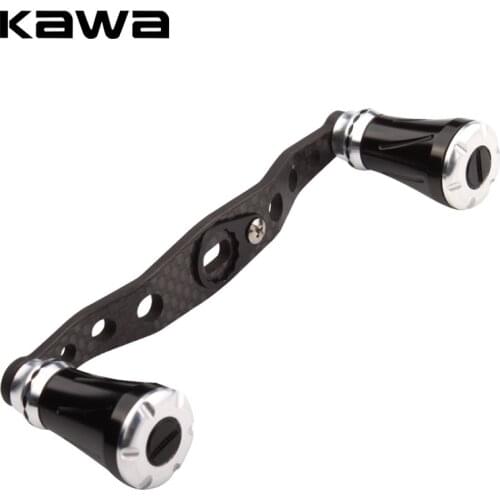 Kawa New Fishing Reel Carbon Fiber Handle With Alloy Knob Accessory Length 110mm Hole Size 7x4 and 8X5mm Suit D/ S Fishing Reel