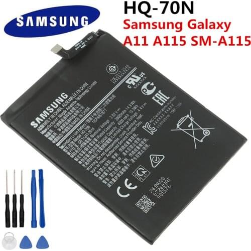 SAMSUNG 100% Orginal HQ-70N 4000mAh Replacement Battery For Samsung Galaxy A11 A115 SM-A115 Mobile phone Batteries+Tools