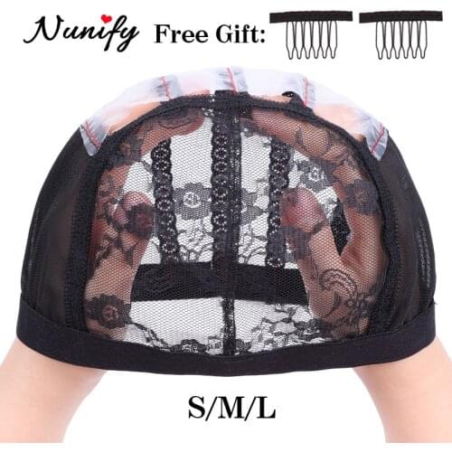 Nunify Glueless Wig Cap For Making Wigs With Adjustable Strap For Weave Wig Women Hairnets Swiss Lace With Strap Backside