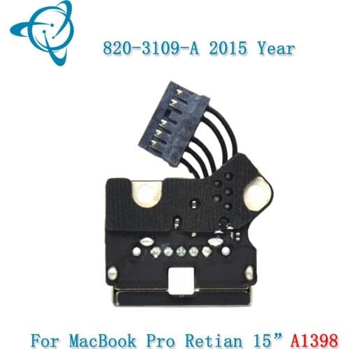 Shenyan A1398 DC Jack For Macbook Pro 15.4" Retina 820-3109-A DC-IN Power Jack Board Connector 2012-2015 Year