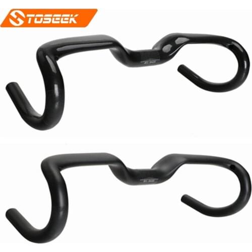 TOSEEK New Full Carbon Fiber Road Bike Handlebar Bent Handlebar Matte Gloss 400/420440 Bike Parts