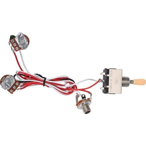Guitar Wiring Harness 3Way Toggle Switch 1V1T 500k Electric Guitar 2 Humbucker
