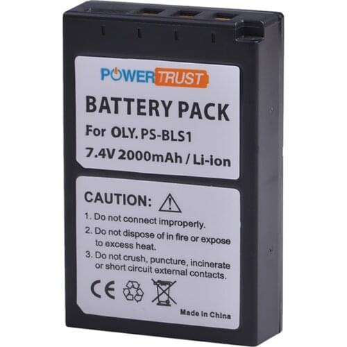 1Pcs 2000mAh BLS 1 BLS1 BLS-1 Rechargeable Batteries for OLYMPUS E-PL1 E400 E410 E420 E450 E620 E-P1 E-P2 Battery