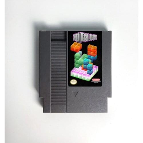 3D Block - Game Cartridge For NES Console 72 Pins 8bit