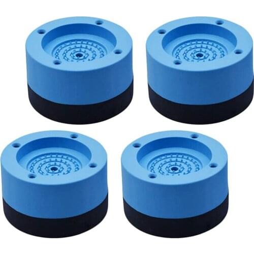 4Pcs Washer and Dryer Anti-Vibration Pads, Fridge Washer Leveling Feet, Washer and Dryer Feet Pads,Blue