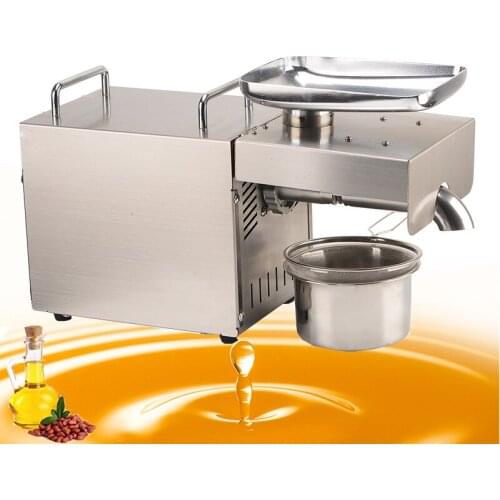 220V/110V Automatic Oil Press Machine Stainless Steel Commercial Home Oil Expeller Oil Extraction for Peanut 1500W