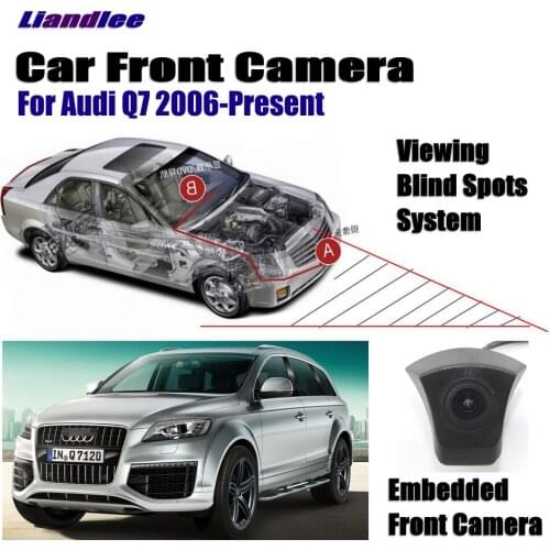 Car Front LOGO Grill Camera For Audi Q7 2006-Present 2010 2015 2016 2017 Not Reverse Rearview Parking Camera Wide Angle