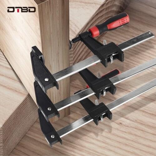 DTBD Ratchet Heavy Duty F-Clamp Bar Clip Clamp For Woodworking High Strength Wood Clamping Carpenter DIY Hardware Hand Tool