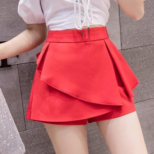 High Waisted Denim Shorts Women red Color Short Jeans Feminino Ladies Slim Summer Casual Trousers chiffon Female 2020