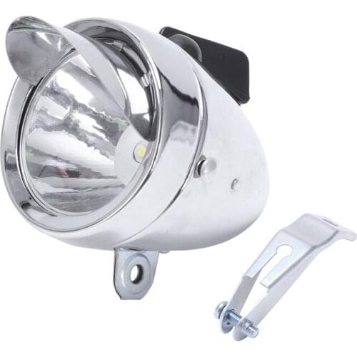 Bicycle Hat Lamp Bike Front Light Retro Headlights Metal Silver 6Led Waterproof Headlights Riding Equipment Bicycle Accessories