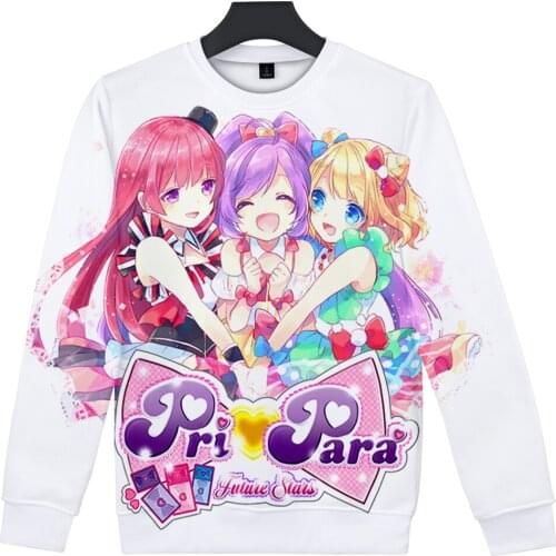 Idol Time Pripara 3D print autumn and winter Holiday passionate style Men/Women casual Kawaii Punk Style Round