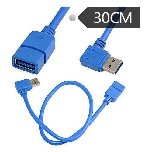 USB3.0 data cable USB extension cable AM-AF AM right side bend 90 degree elbow extension cable data cable 0.3M