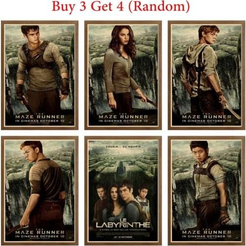The Maze Runner Classic Movie Poster Home Decal Wall Posters Painting Classics Retro Movie Poster posters & prints 42X30cm