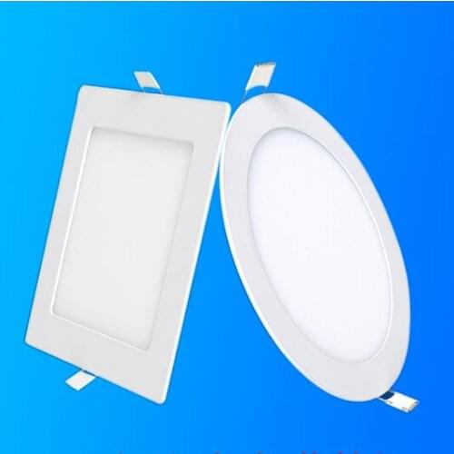 Round Square Ultra Thin LED Downlight 3W 4W 6W 9W 12W 15W 18W 24W Led Panel Down Light Ceilling Lamp Spotlight SMD2835 220V