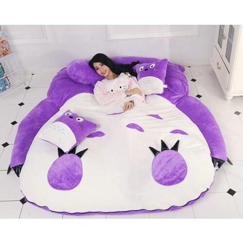 Vescovo Purple Princess Totoro lazy mattress Single cartoon Comfortable mats Lovely creative small bedroom sofa bed chair
