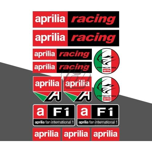 Motorcycle Decals Set Fairing Helmet Stickers Case for Aprilia Racing RSV RS Tuono SR50
