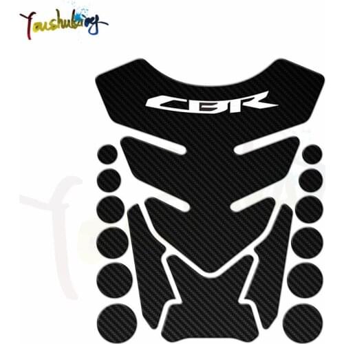Motorcycle For CBR CBR cbr CB Applique Sticker High Quality 3D Resin Black carbon brazing Fuel Tank Pad & Gas Cap