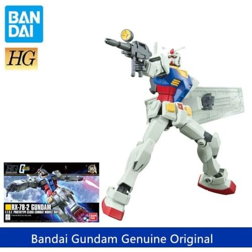 Original Bandai Gundam Action Figure Transformation King Kong Assembled Model HG 1/144 RX-78-2 Newborn Edition Newest Toy Gift