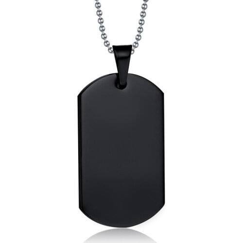 2019 Real Collares Maxi Necklace Collier Fashion Dog Tag Necklaces & Pendants Stainless Steel Jewelry Pn-004