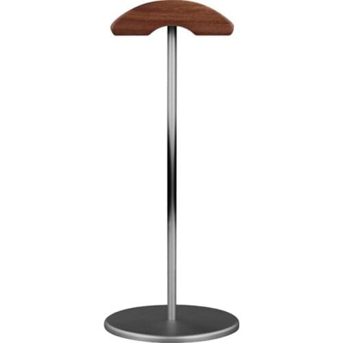 Headset Stand Natural Wood with Metal Non-Slip Base Game Headset Holder for All Headset Sizes
