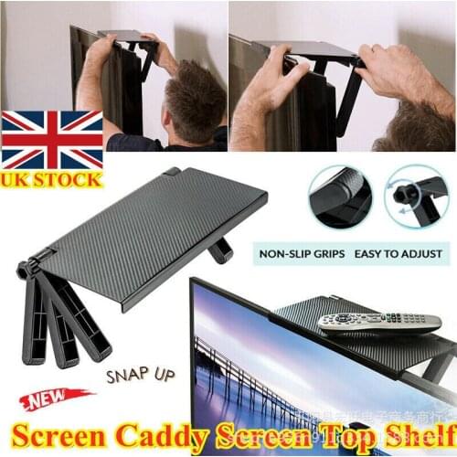 2pcs Screen Caddy Screen top shelf for TV remote control shelves wall shelf shelf organizer space saving tv stands