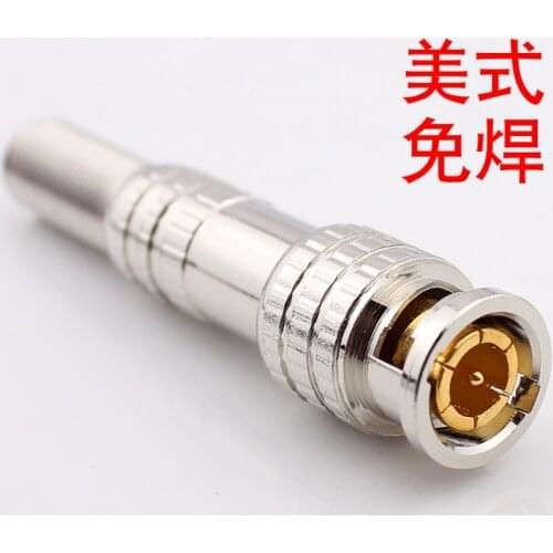 5pcs Solderless BNC Connector Monitoring Connector Analog Camera Head 75-3-5 Video Cable Q9 Male
