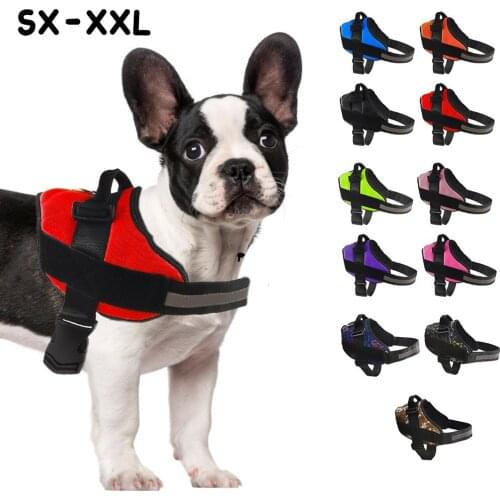 Adjustable Reflective Breathable Costumized Vest Pet Harness For Dog ID Patch Outdoor Walking Personalized Harness Pet Products