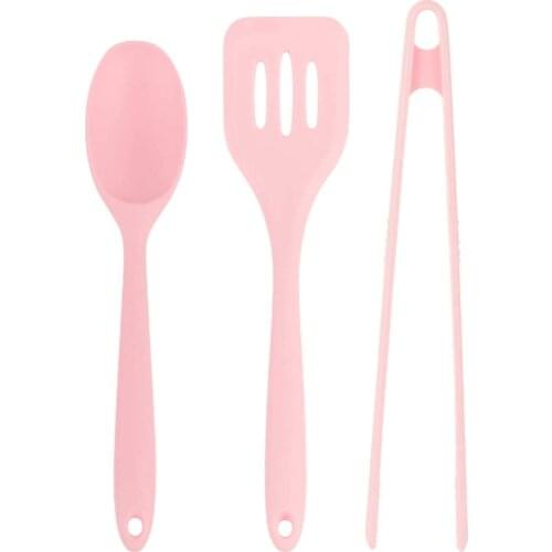 Tantitoni Silicone Serving Set 3 Pcs Light Pink Set3Qap
