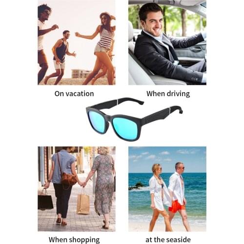 Audio Sunglasses Smart Bluetooth Headphone Glasses Bone Conduction Durable