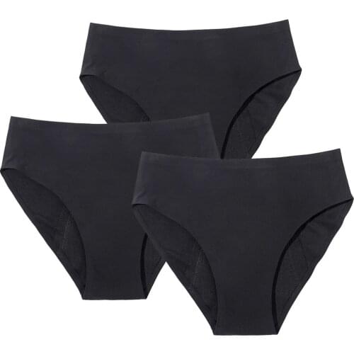 3XL-4XL Seamless4-layer Menstrual Panties Period Reusable Underwear Leakproof Heavy Absorbent Incontinence Lingerie