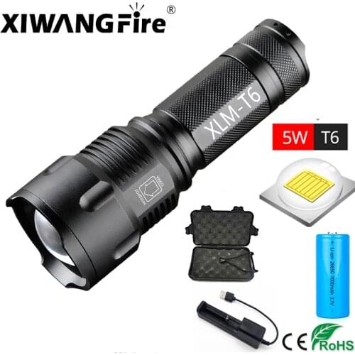 Outdoor Tactical Torch 26650 Rechargeable Lamp Ultra Bright Lantern Super Powerful LED Flashlight XHP50 /T6 Zoom Lighting Camp
