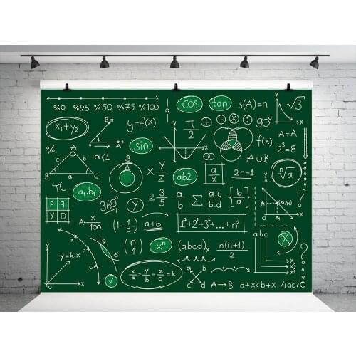 VinylBDS 7x5ft Back to School Backdrops Blackborad Math Formula Photo Background