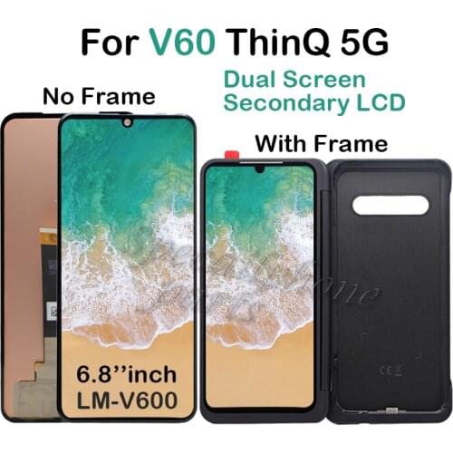 6.8'' LCD For LG V60 Dual Screen LCD Display Touch Digitizer Assembly For LG V60 ThinQ 5G LM-V600 Secondary Replacement Parts