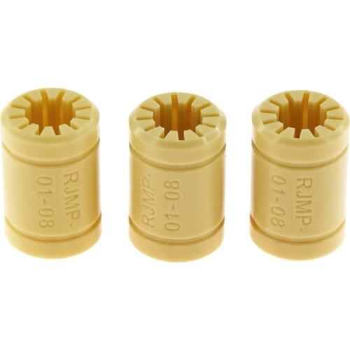 1 PCS Linear Bearing LM8UU 3D Printer Parts Solid Polymer Bearing 8mm Shaft RJMP-01-08 Plastic Linear Bearings Bushing