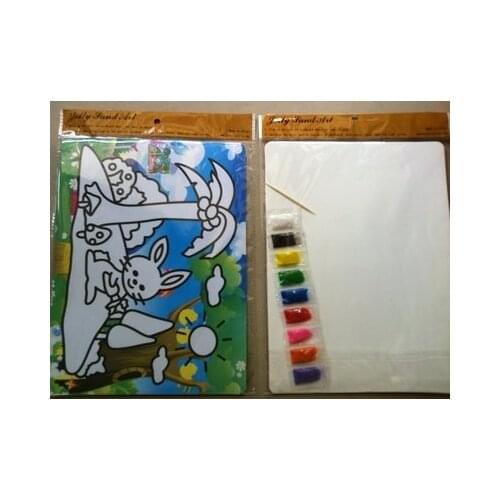 10pcs/lot, Color Sand art art painting set kit for children, free shipping