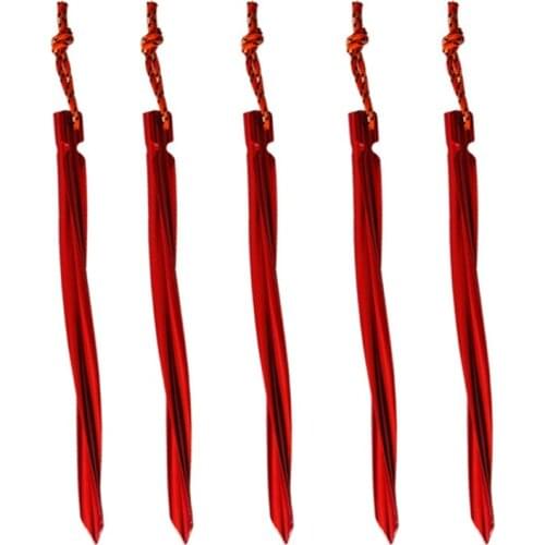 10 Pcs 25cm Heavy Duty Aluminum Alloy Tent Pegs Garden Stakes Ground Nail For Hammock Camping Awning Canopy