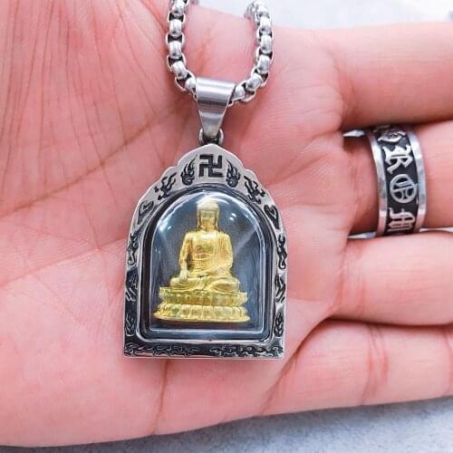 129 # Southeast Asia Thailand Greco-Buddhist pocket travel efficacious talisman Omnipotent Buddha card Mantra Pendant Amulet