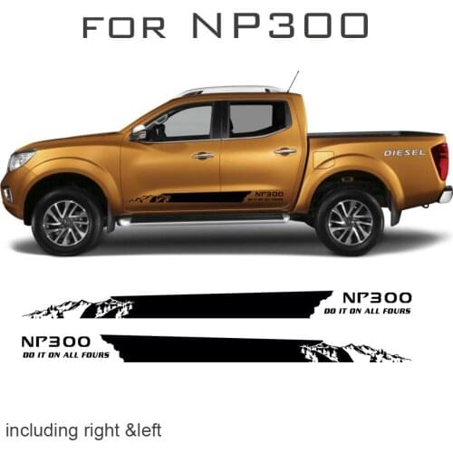 2 Pcs side adventure mountain side door stripe graphic Vinyl sticker fit for NAVARA NP300 2014 2015 2016 2017 2018