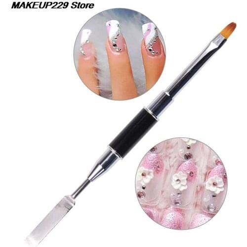 2 in 1 1pc Dual Ended Nail Art Brush UV Brush Nail Art Painting Pen Manicure Tool