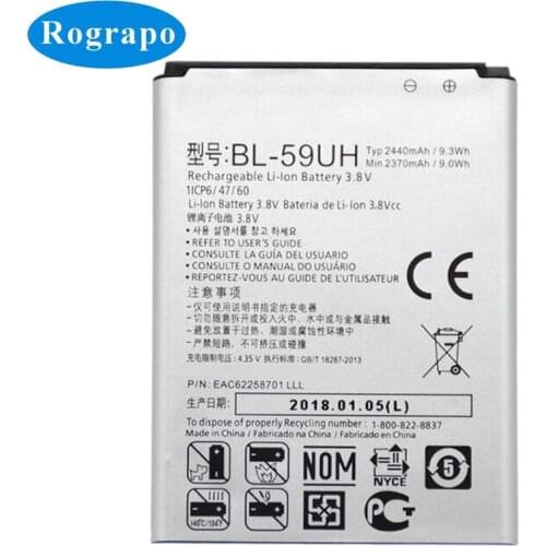 2400mAh BL-59UH Replacement Mobile Phone Battery For LG G2 Mini G2mini D618 D620 D620R D620K D410 D315 F70