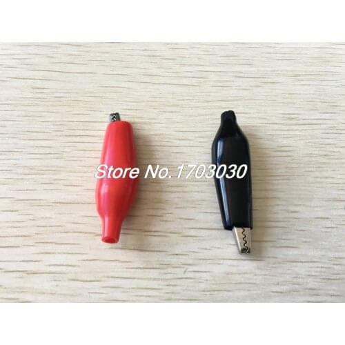 30 pcs Alligator Clip w/ Boot Clamp Connector 40mm AC-L