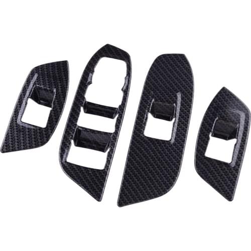 4Pcs/Set Car Black Chrome Window Switch Cover Trim Panel Fit For Chevrolet Equinox 3rd 2018 2019 ABS