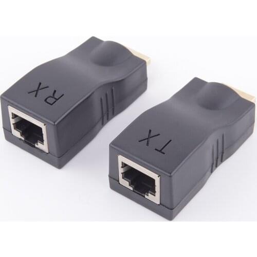 4K 3D 30m HDMI RJ45 Network Extender Converter Adapter Splitter by Cat 5e Cat 6 1080P