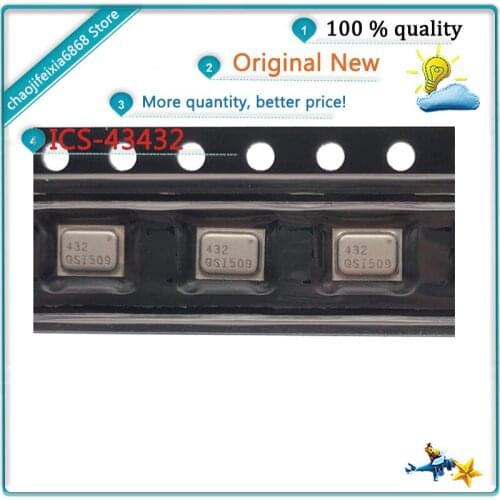 5pcs/lot! ICS-43432 43432 432 QFN Digital microphone chip I2S output port NEW ORIGINAL