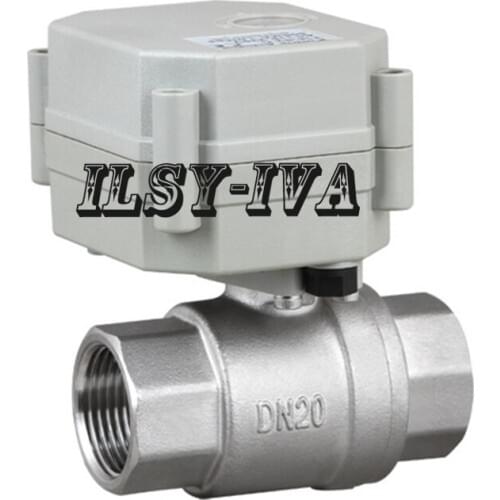 AC/DC 9~24V 3/4" stainless steel motorized ball valve,CR02,CR05 motorized ball valve